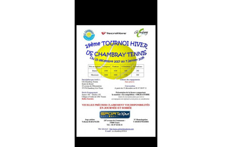TOURNOI OPEN HIVER 2017 